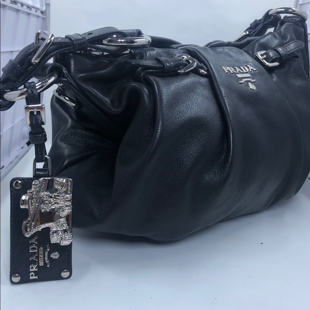 Prada Black Shoulder Bag w/COA